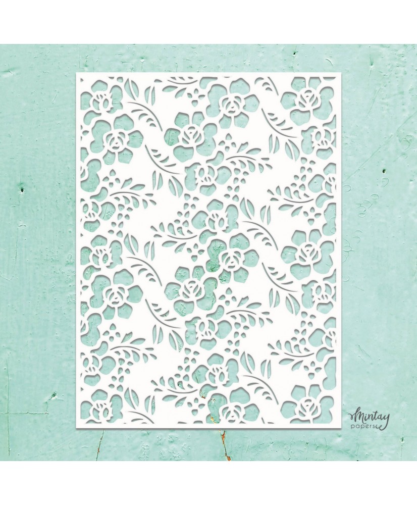 Mintay Kreativa - 6 x 8 Stencil - Flowers