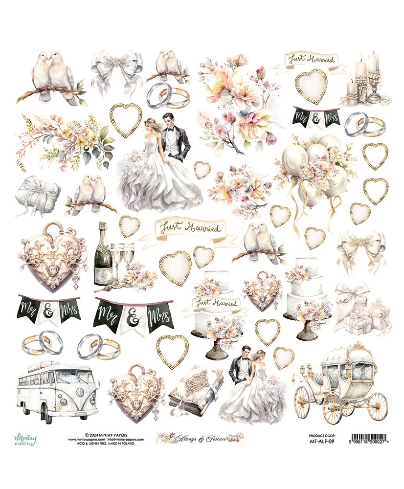 Always & Forever -12 x 12 Elements Paper