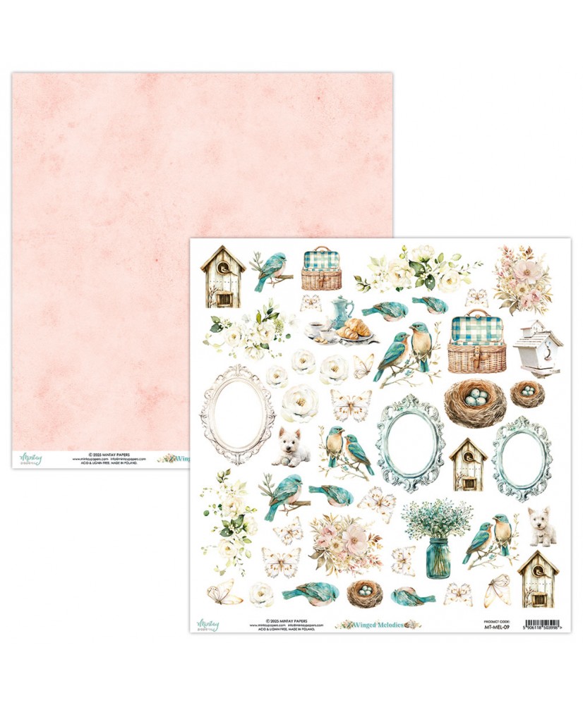 Winged Melodies - 12 x 12 Elements Paper -