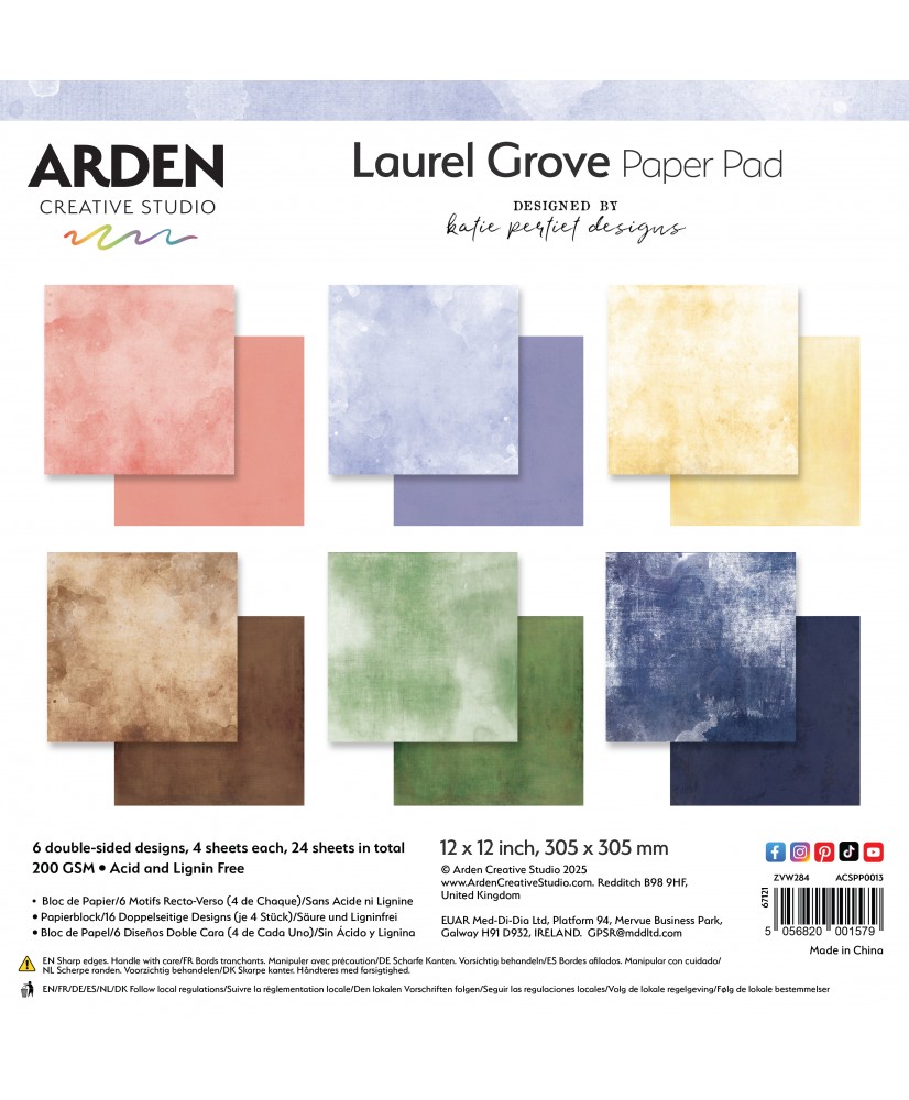 Laurel Grove Solids 12x 12in Paper Pad