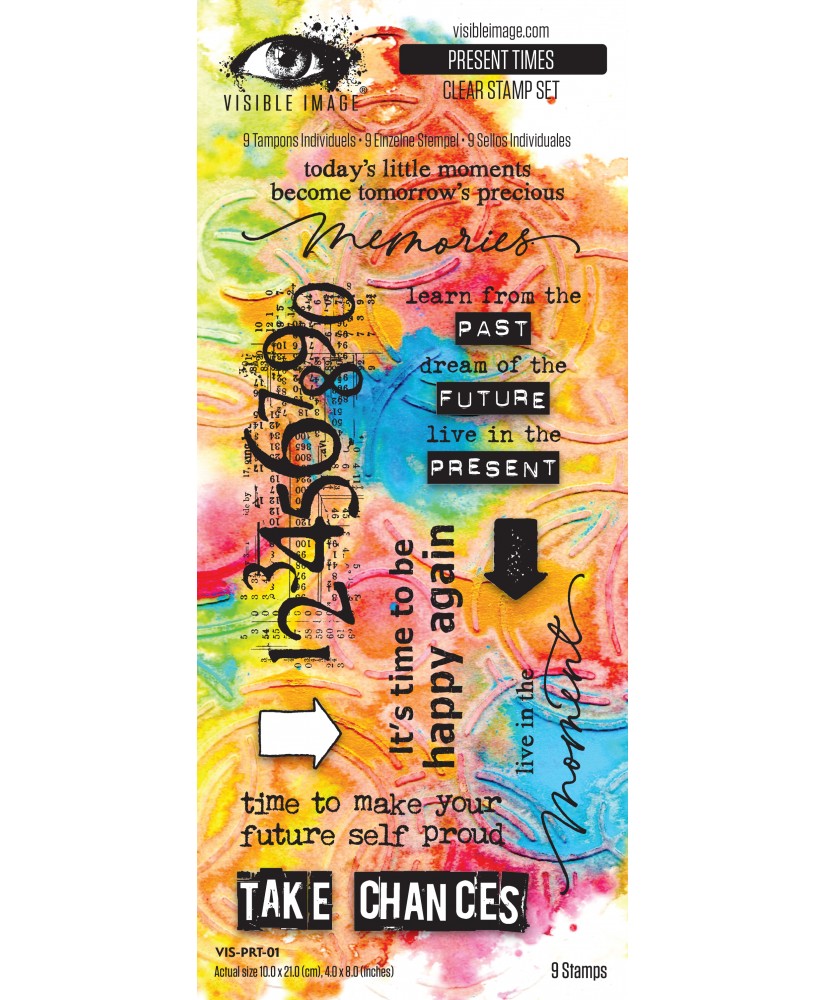 Visible Image Present Times 4in x 8in Stamp Set