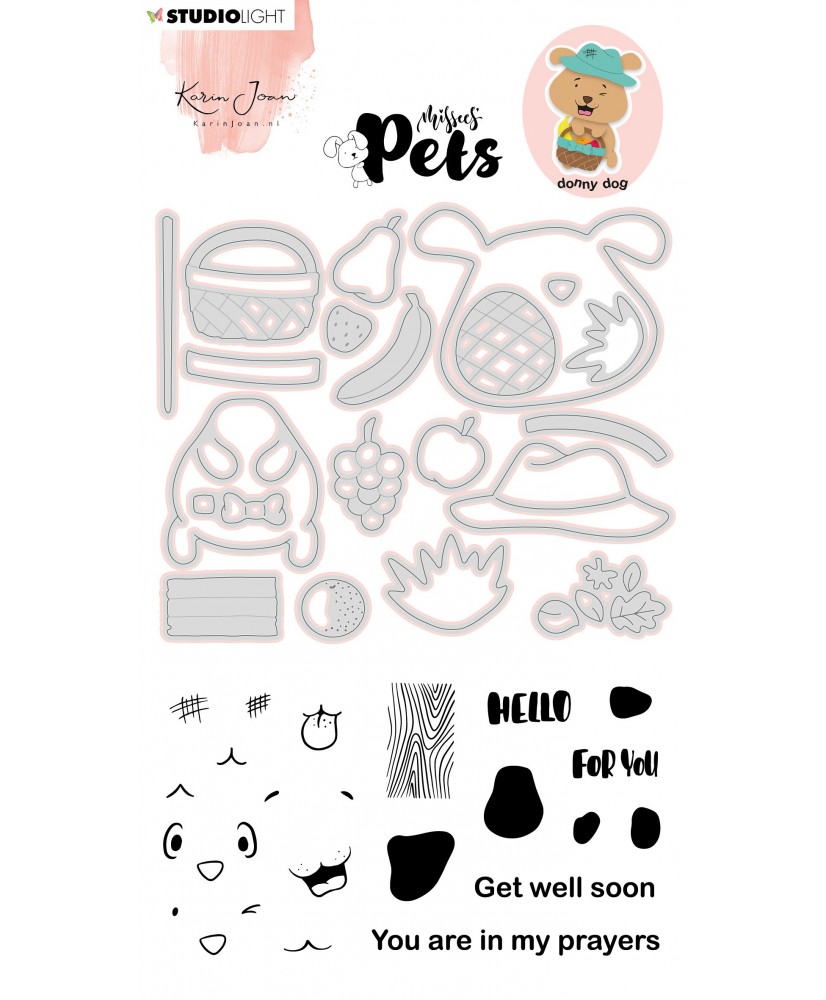 KJ Stamp & Cutting Die “Building Pets” Dog Missees Nr04