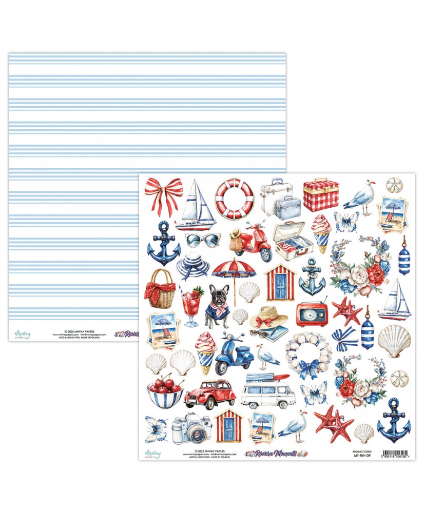 Riviera Moments 12 x 12 Elements Paper