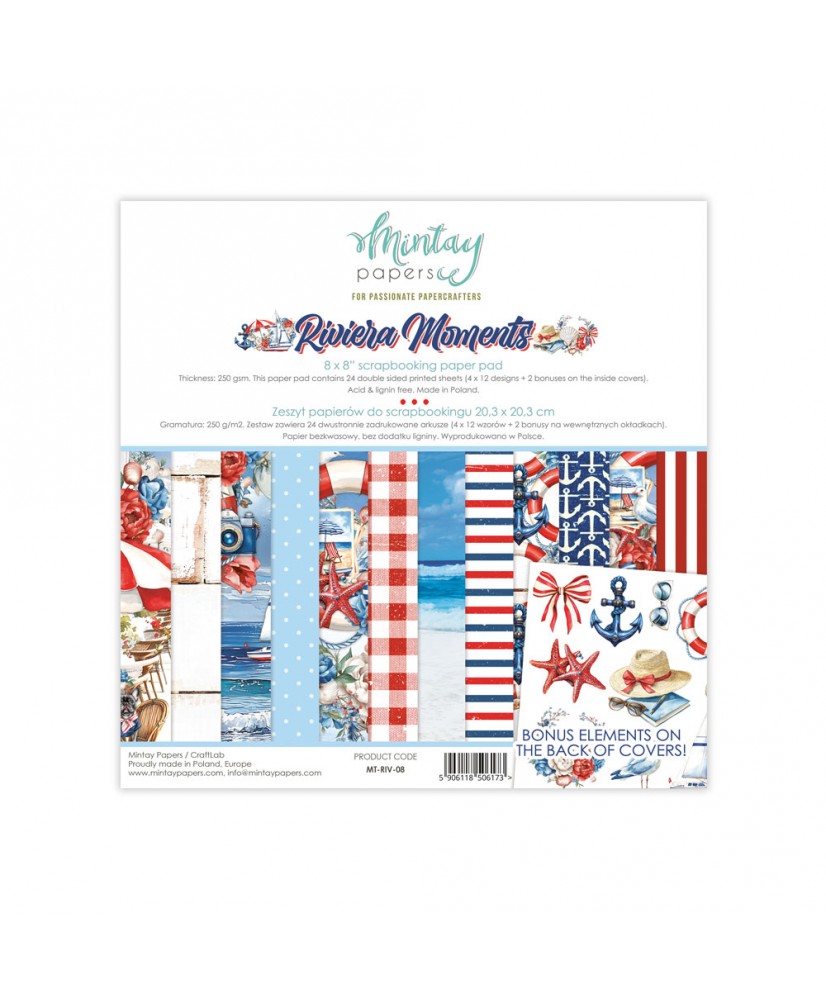 Riviera Moments 8 x 8  Paper Pad