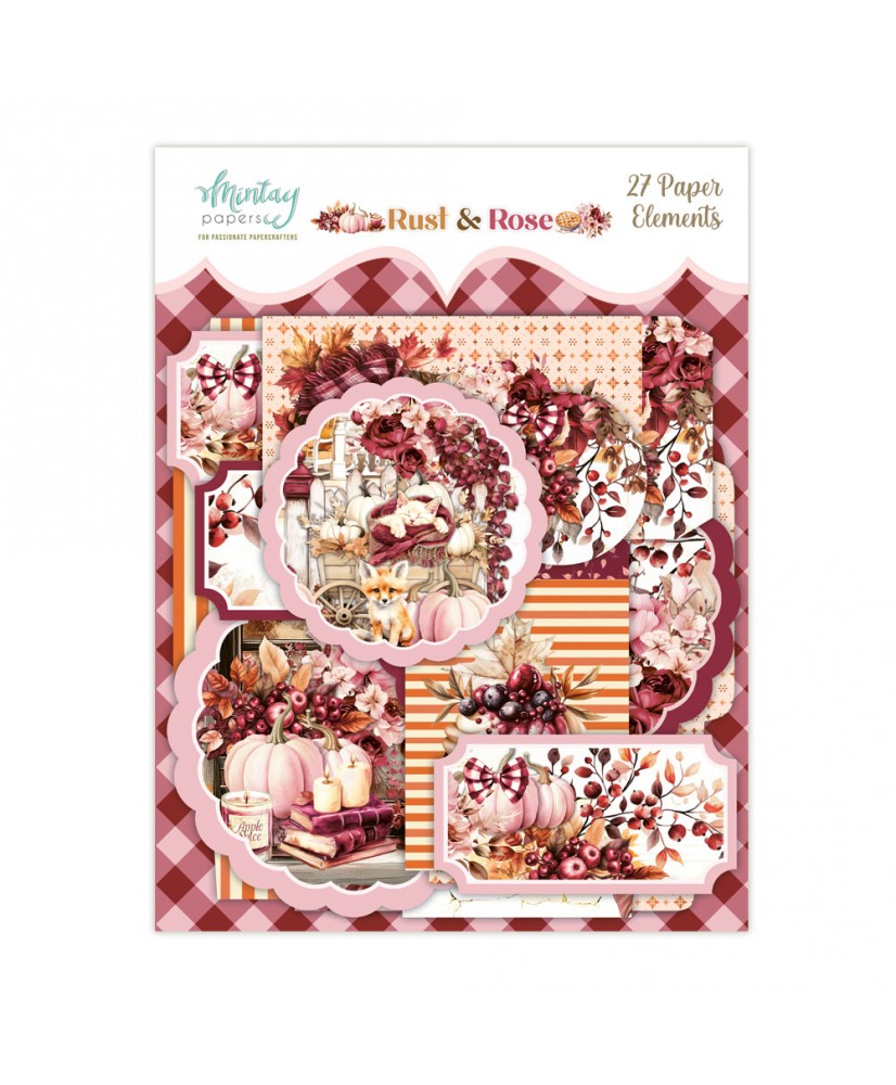 Rust & Rose Paper Elements, 27 pcs