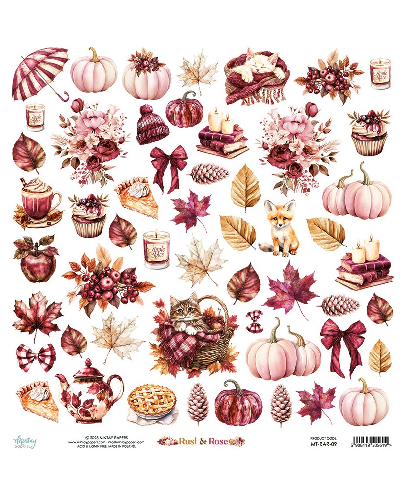 Rust & Rose 12 x 12 Elements Paper