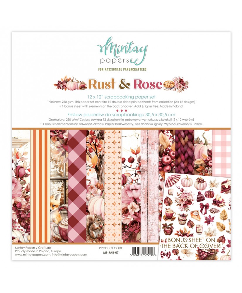 Rust & Rose 12 x 12 Paper Set