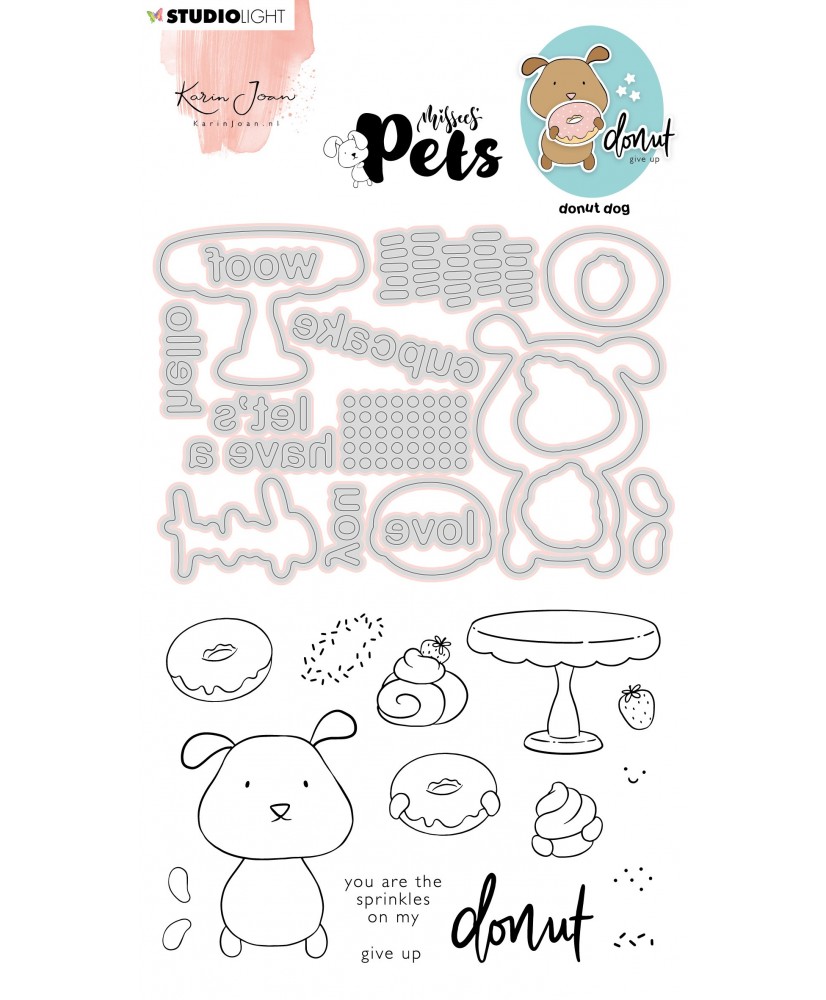 KJ Stamp & Cutting Die “Complete Pets” Dog Missees Nr09