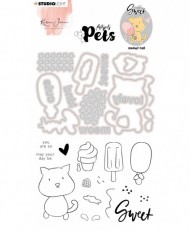 KJ Stamp & Cutting Die “Complete Pets” Cat Missees Nr10