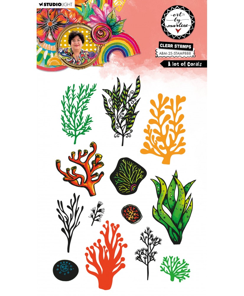 ABM Clear Stamp A lot of corals 13 Pc