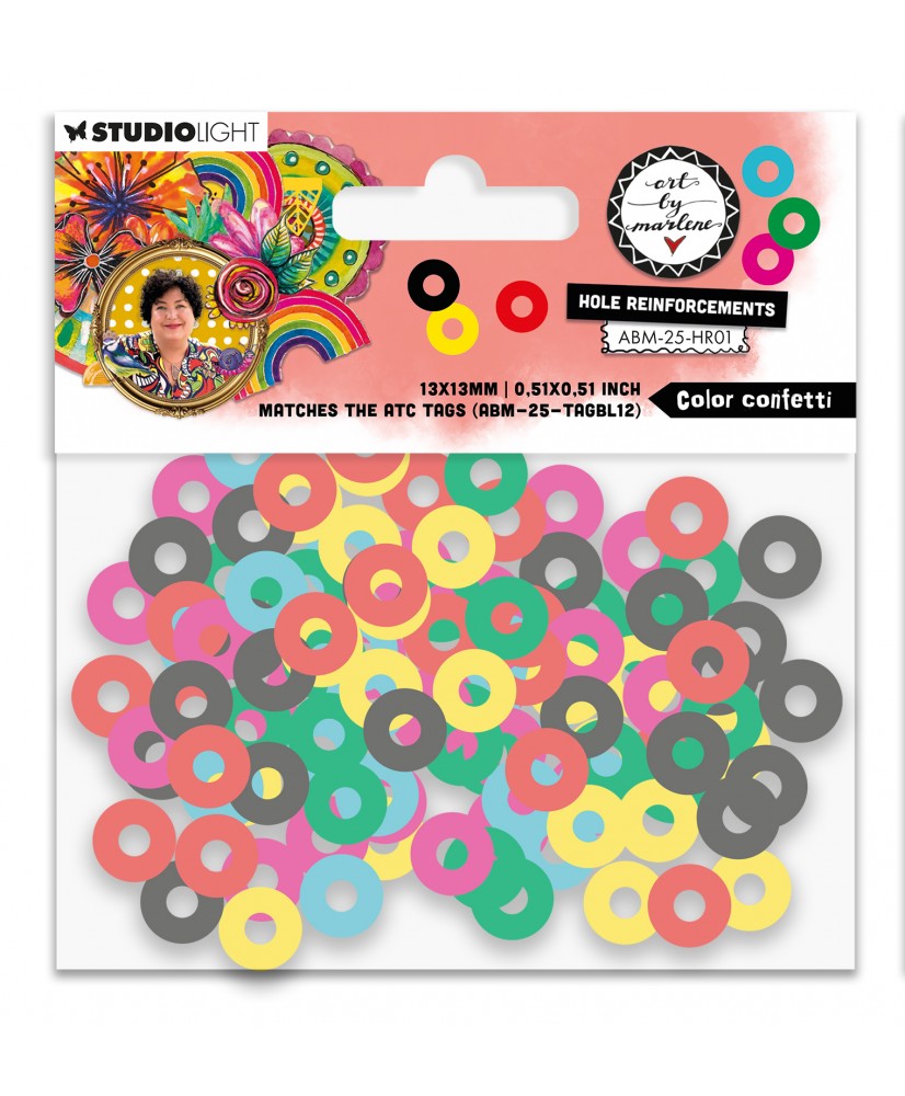 ABM Hole-reinforcements confetti  6 Colors