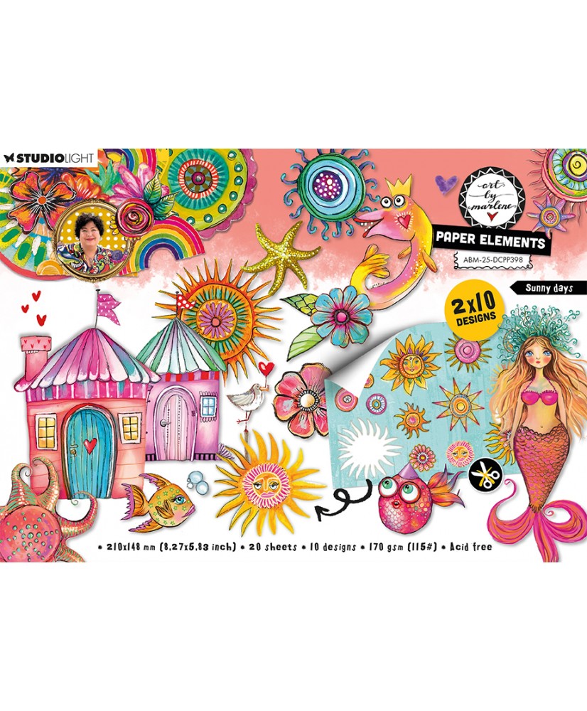 ABM Die-cut Designer Paper Pad Sunny days 210x148x8mm 20Sh