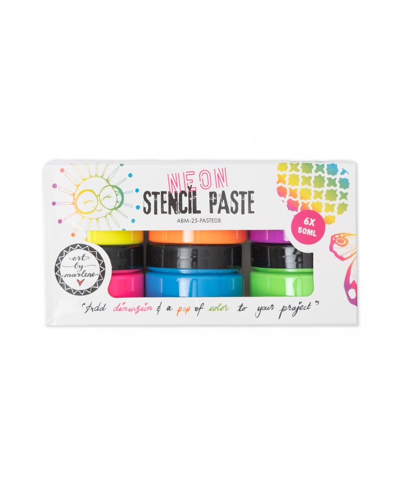 ABM Stencil Paste Neon colors 6x50ml