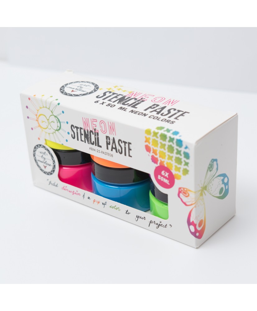 Pattern Paste Colors ABM Stencil Paste Neon colors 6x50ml