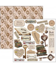 Book Lovers Fussy Cut Pad 6x6 24/Pkg