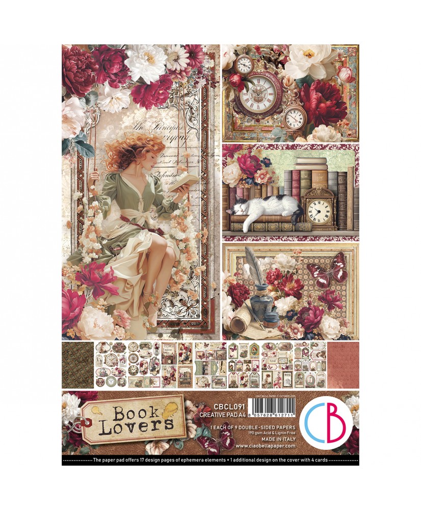 Book Lovers Creative Pad A4 9/Pkg