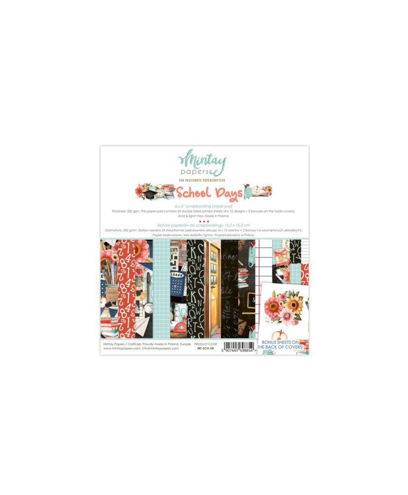 School Days - 6 x 6 Paper Pad