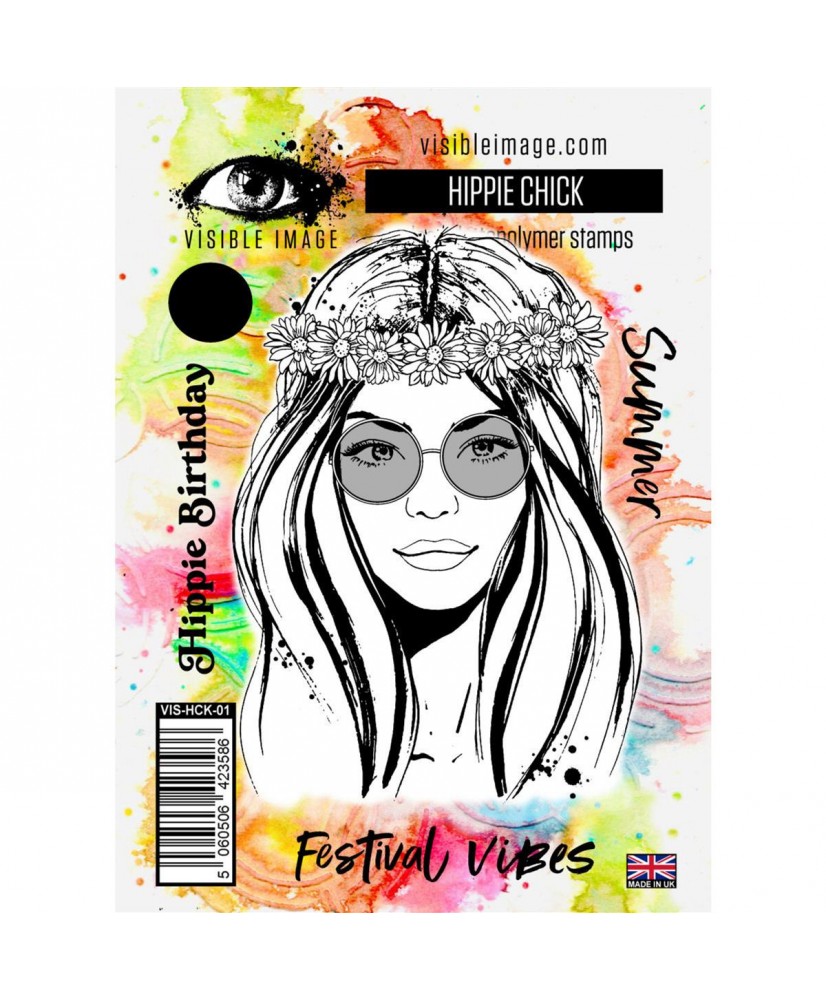 Visible Image Hippie Chick 4 in x 6 in Clear Stamp Set - Pre Order