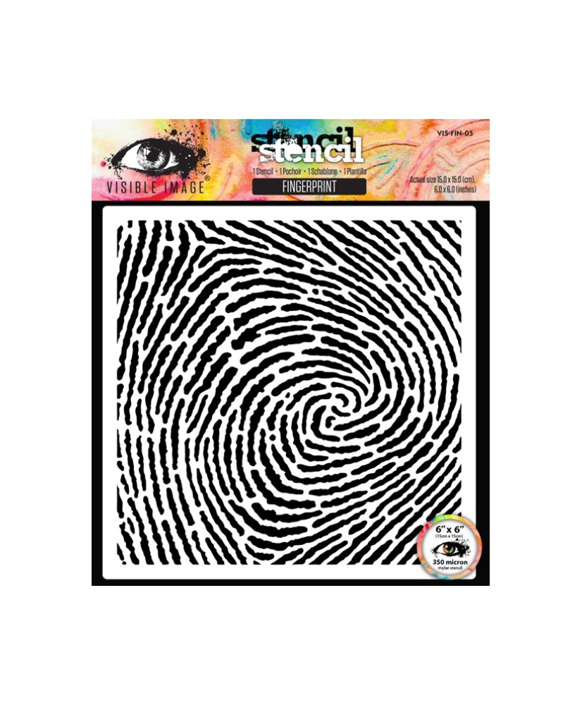 Visible Image Fingerprint  6in x 6in Stencil- Pre Order