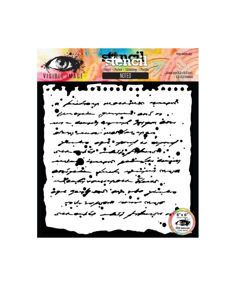 Visible Image Noted Stencil 6in x 6in Stencil- Pre Order