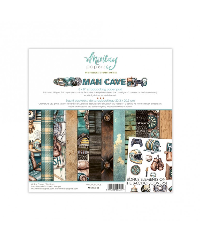 Man Cave 8 x 8 Paper Pad