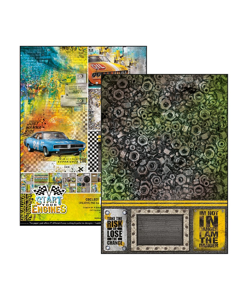 Start your Engines Double-Sided Creative Pad A4 9