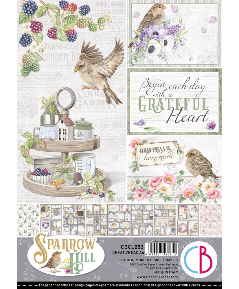 Sparrow Hill Creative Pad A4 9/Pkg