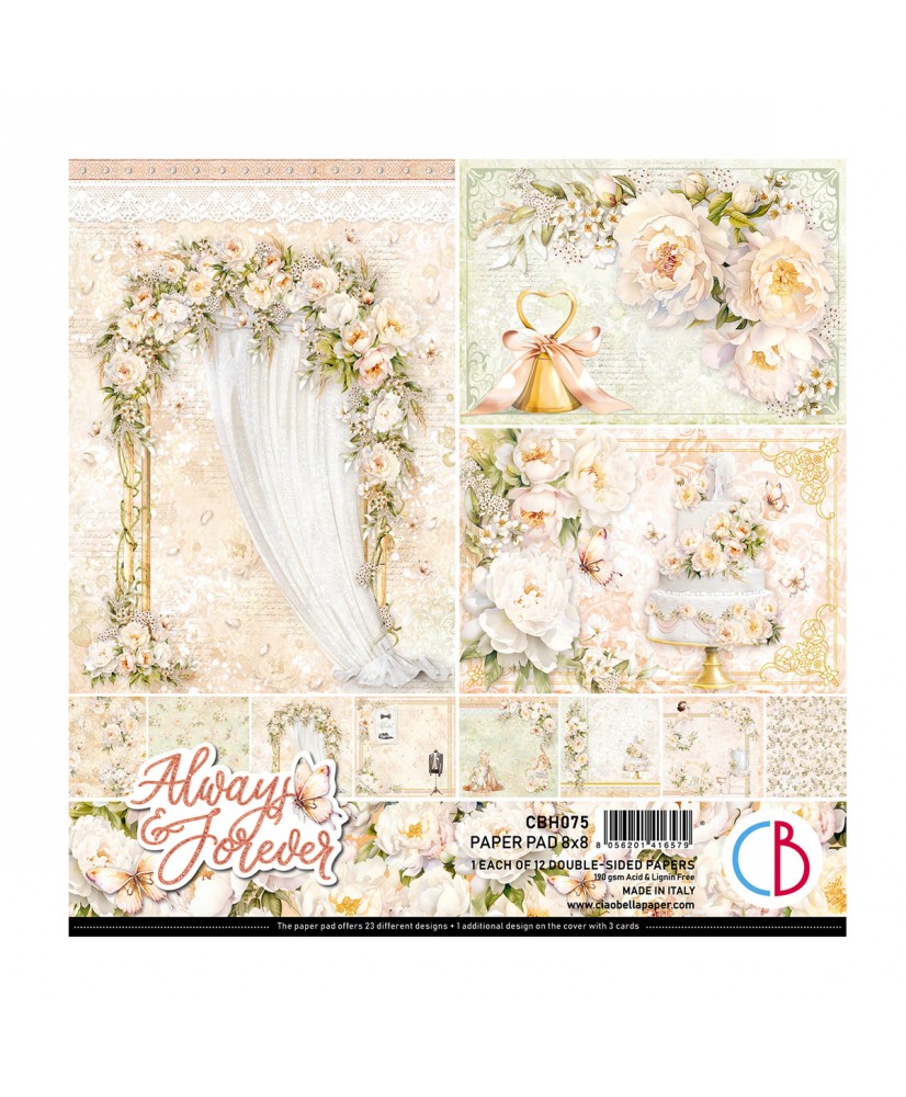 Always & Forever  Paper Pad 8x8 12/Pkg