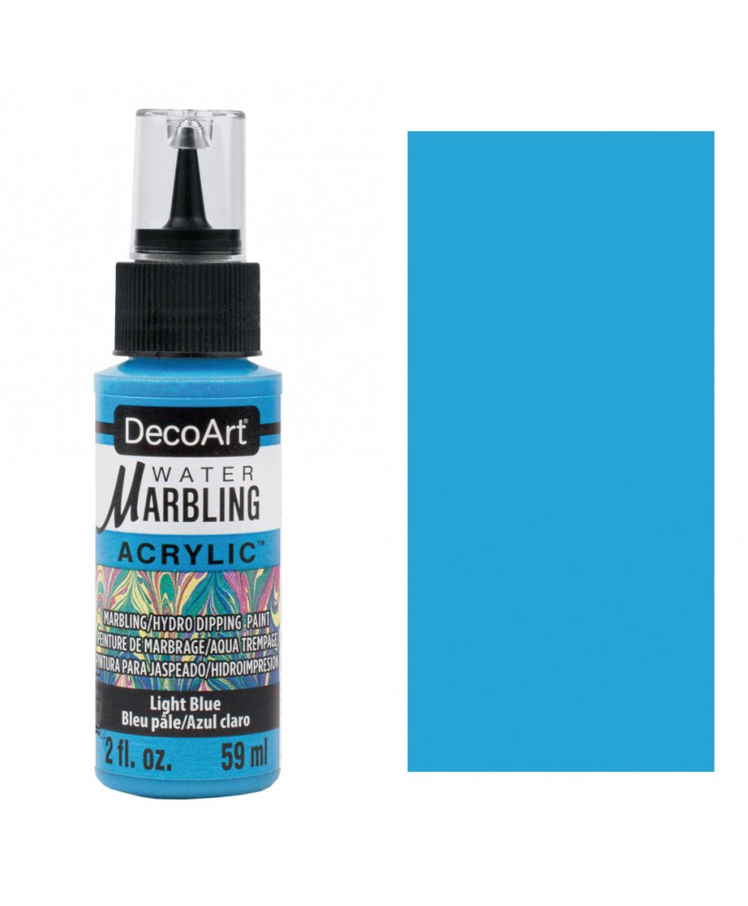 Water Marbling Acrylic Paint Light Blue