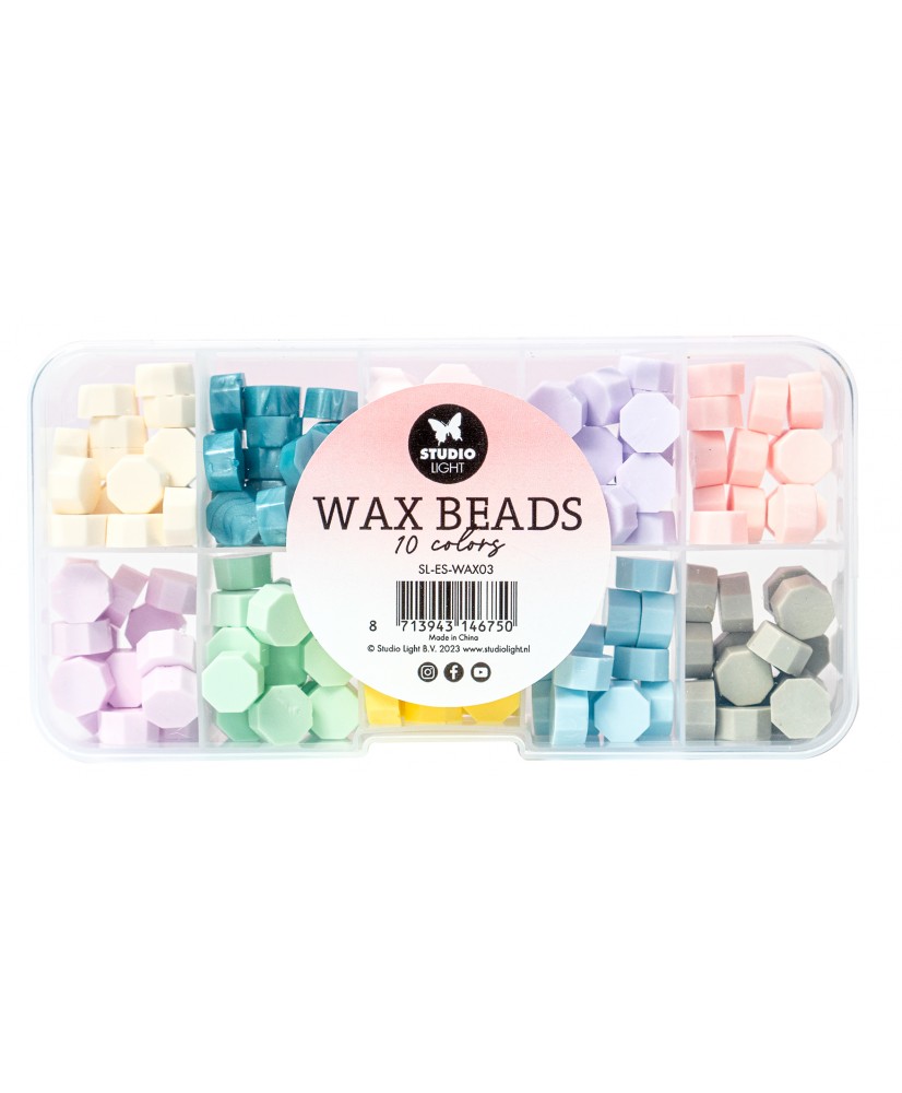 SL Wax Beads 10 colors Pastels 127x65x20mm