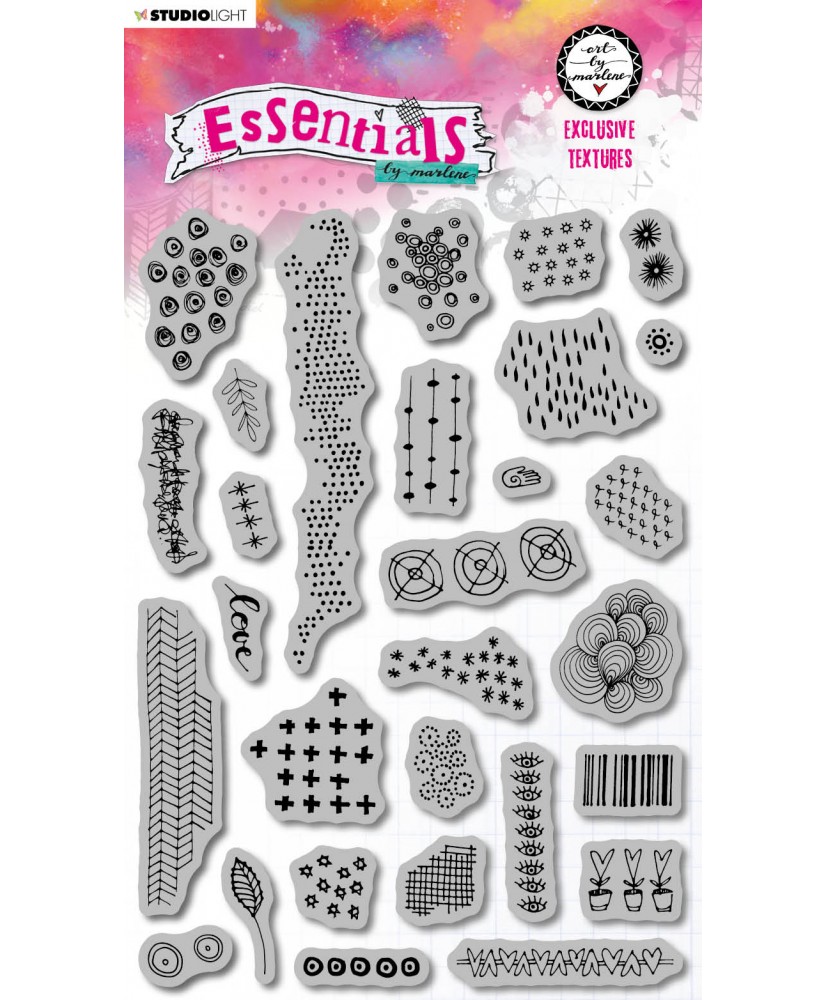 ABM Cling stamp Exclusive textures 153x265x5mm 29 PC