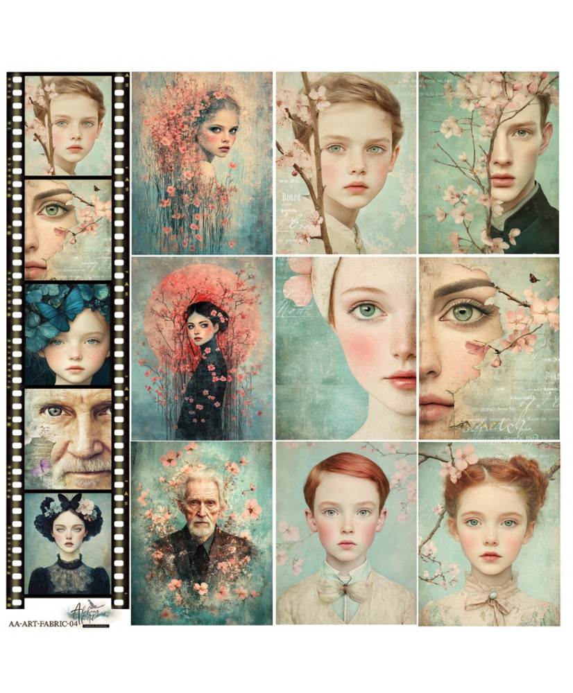 Art - Waterproof Fussy Cut Fabric sheet  12X12