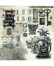 Typographic Paper Pad 12x12 12/Pkg