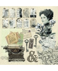 Typographic Paper Pad 12x12 12/Pkg