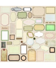 Typographic Paper Pad 12x12 12/Pkg