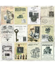 Typographic Paper Pad 12x12 12/Pkg