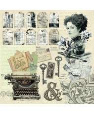 Typographic Pad 8x8 12/Pkg