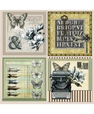 Typographic Pad 8x8 12/Pkg