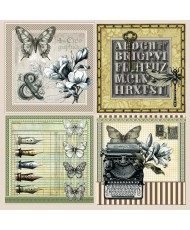 Typographic Patterns Pad 12x12 8/Pkg