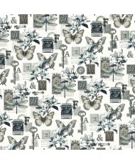 Typographic Fussy Cut Pad 6x6 24/Pkg