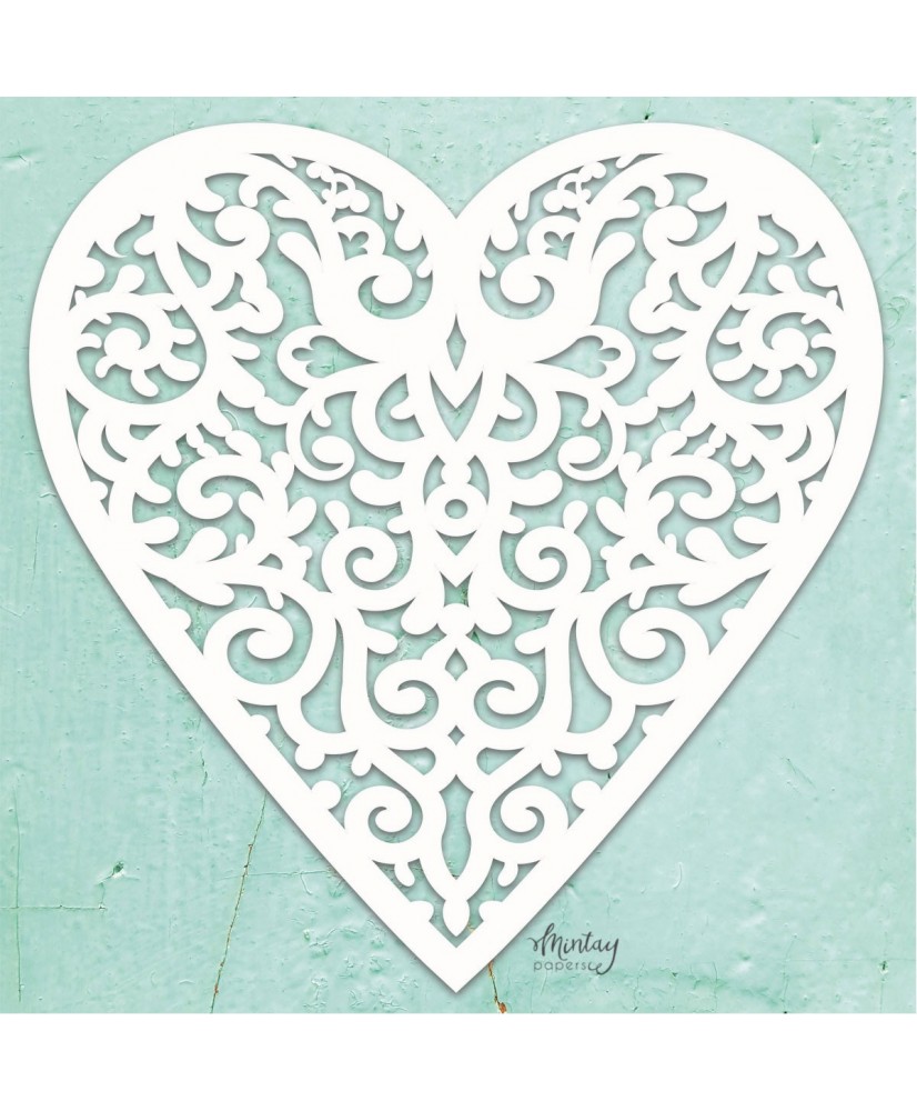 Mintay Chippies – 30 x 29 cm – Filigree Heart