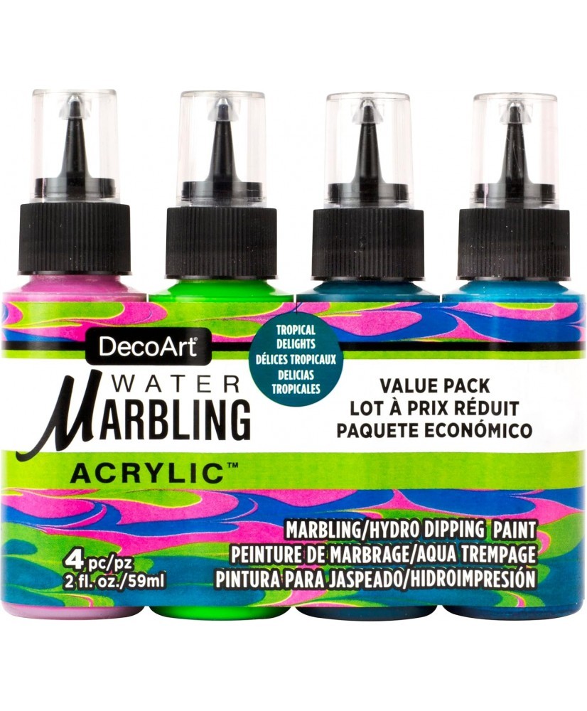 Water Marbling Paint Tropical Delight 6pack 59ml