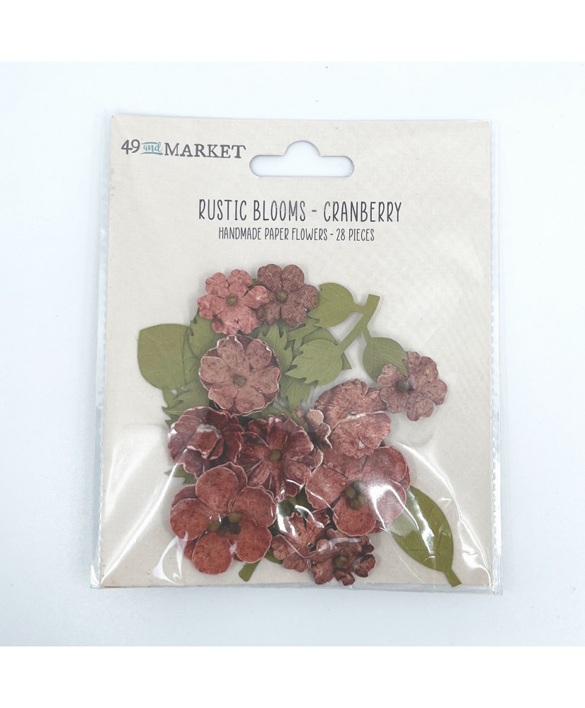 Rustic Blooms - Cranberry Paper Flowers