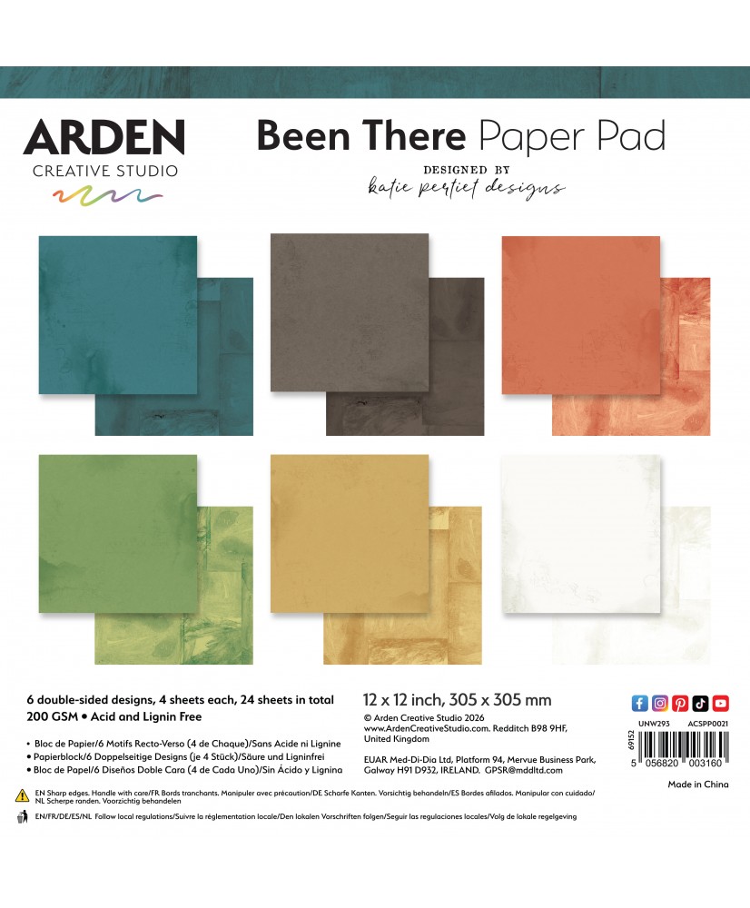 Been There Solids 12in x 12in Paper Pad  24Sh