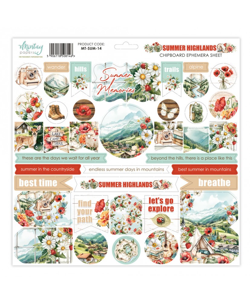Summer Highlands - Chip Ephemera Sheet - Summer