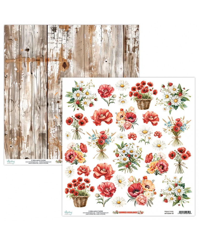 Summer Highlands - 12 x 12 Flora Paper