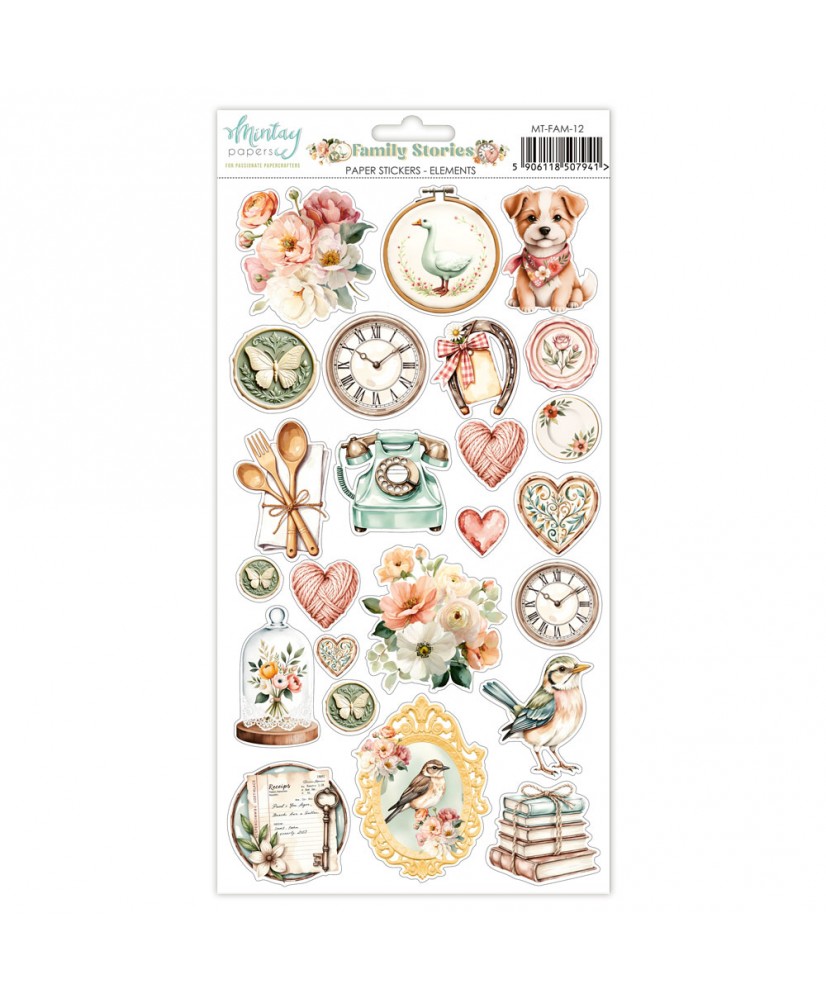 Family Stories - 6 x 12 Paper Stickers - Elements