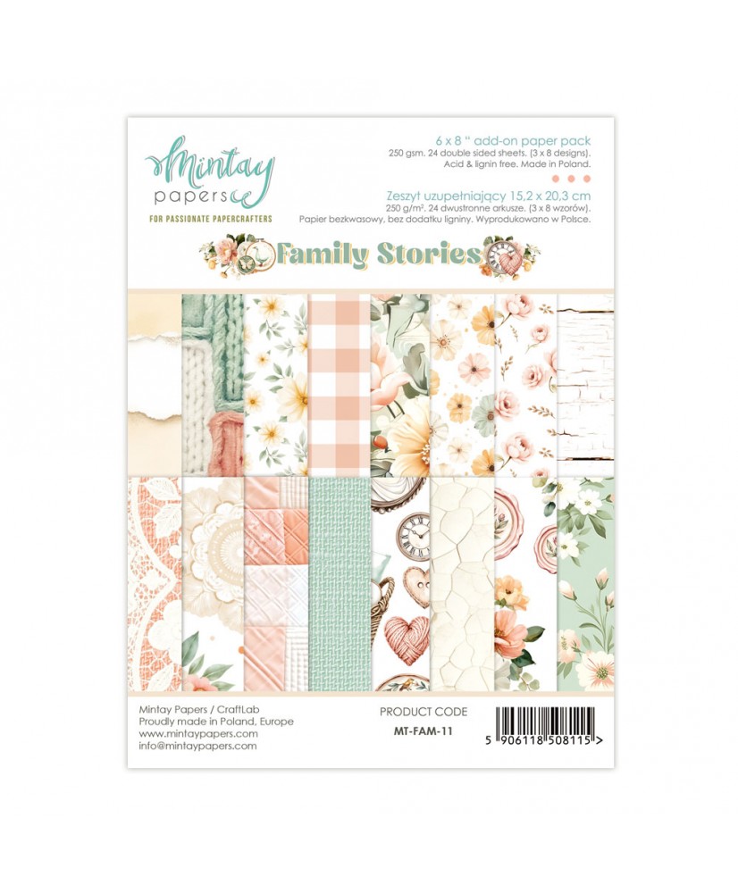 Family Stories - 6 x 8 Add-On Paper Pad 24Pg