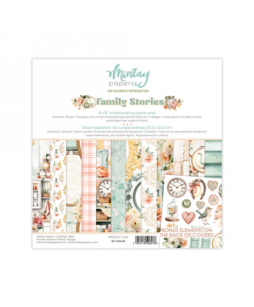 Family Stories - 8 x 8 Paper Pad 24Pg