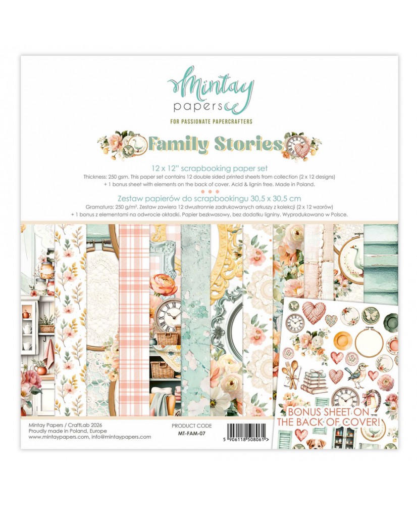 Family Stories - 12 x 12 Paper Set  24Sh